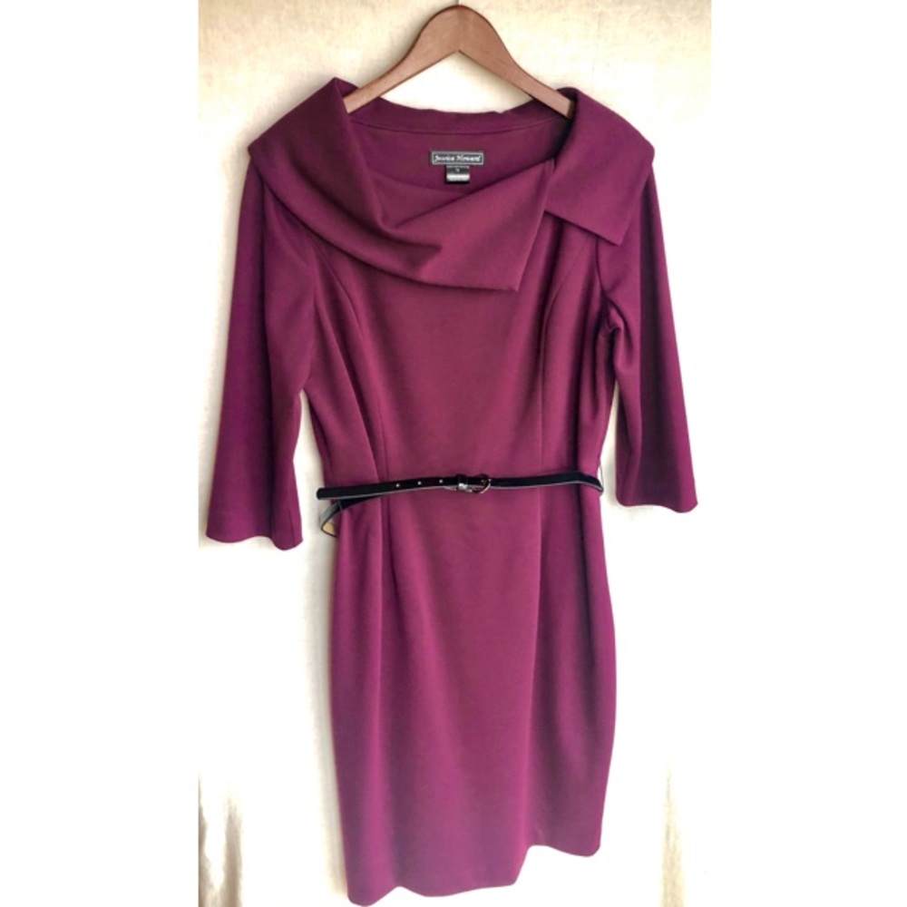 Jessica Howard Plum 3/4 Sleeve Dress